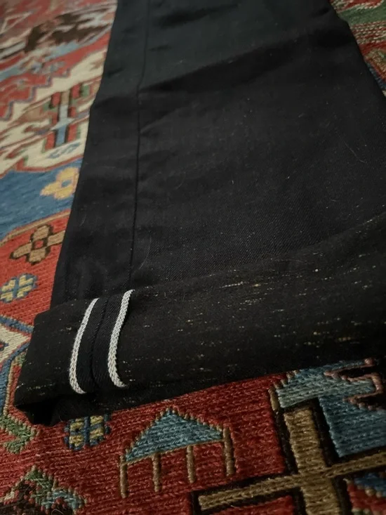 Imogene + Willie Black Indigo Nep Selvedge Denim Pants, Size 32, Made in USA - Picture 3 of 13